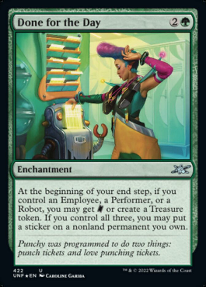 Done for the Day (Galaxy Foil) [Unfinity] Magic: The Gathering