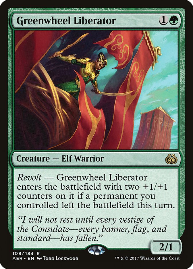 Greenwheel Liberator [Aether Revolt] Magic: The Gathering