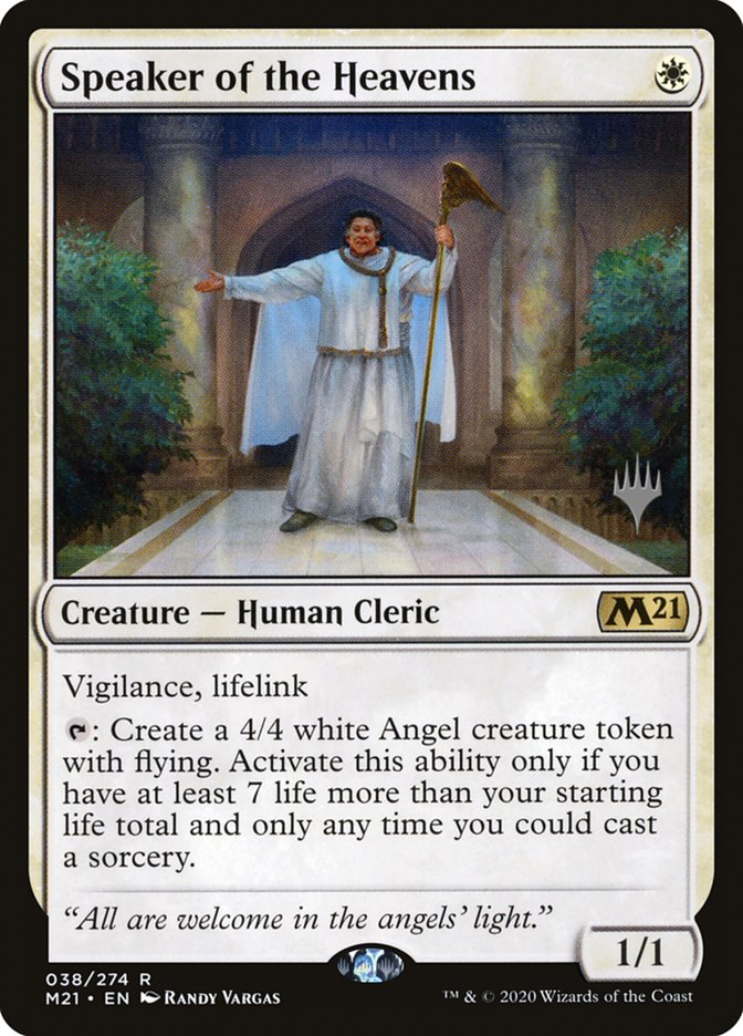 Speaker of the Heavens (Promo Pack) [Core Set 2021 Promos] Magic: The Gathering