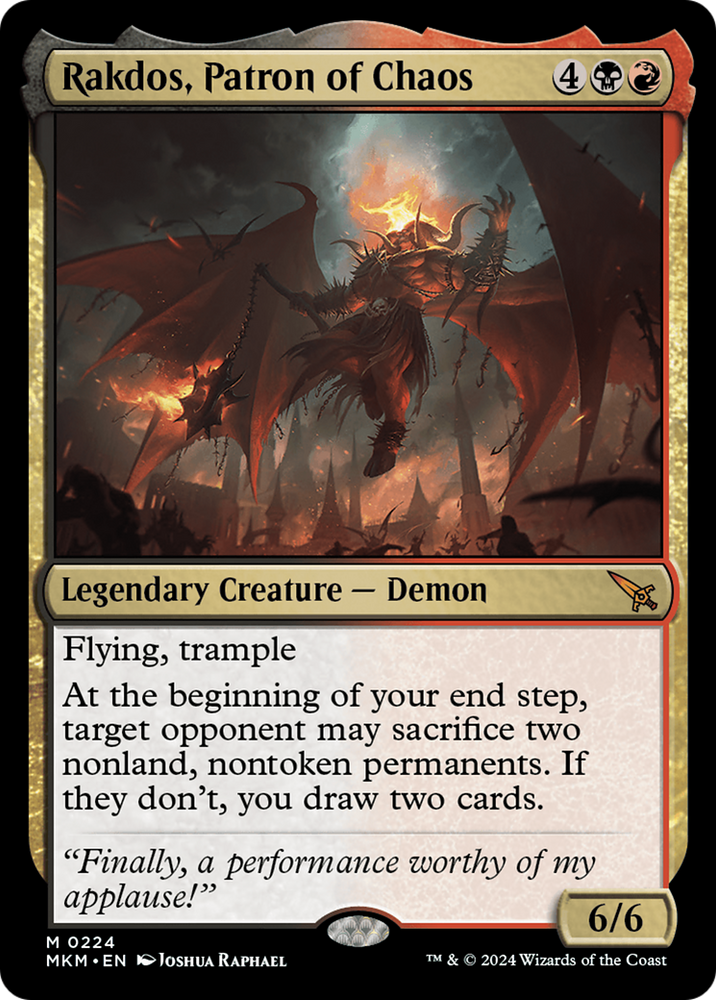 Rakdos, Patron of Chaos [Murders at Karlov Manor] Magic: The Gathering