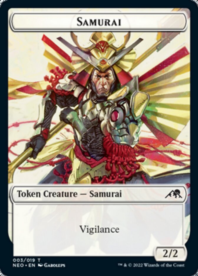 Samurai // Rat Rogue Double-Sided Token [Kamigawa: Neon Dynasty Tokens] Magic: The Gathering
