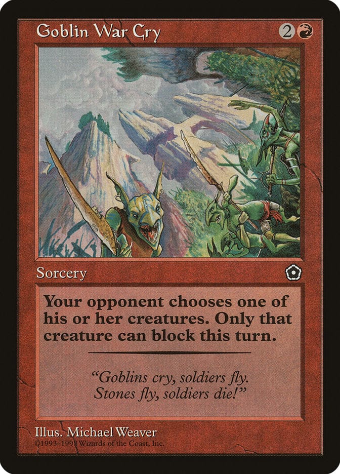 Goblin War Cry [Portal Second Age] Magic: The Gathering