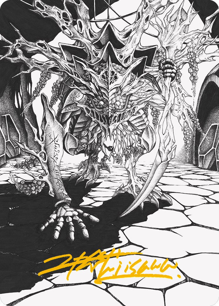 Thrun, Breaker of Silence Art Card (Gold-Stamped Signature) [Phyrexia: All Will Be One Art Series] Magic: The Gathering
