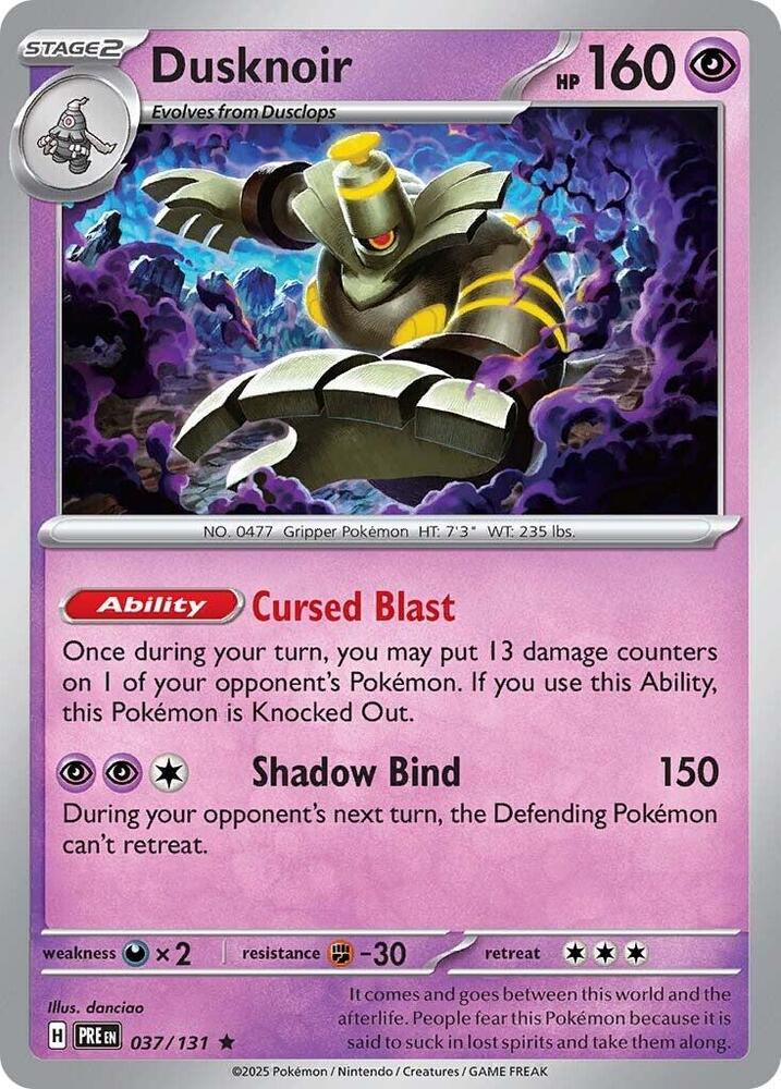 Dusknoir (037/131) [Scarlet & Violet: Prismatic Evolutions] - Pokemon Cards For Your TCG Needs!