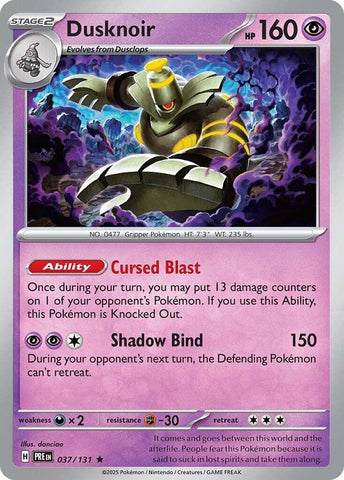 Dusknoir (037/131) [Scarlet & Violet: Prismatic Evolutions] - Pokemon Cards For Your TCG Needs!
