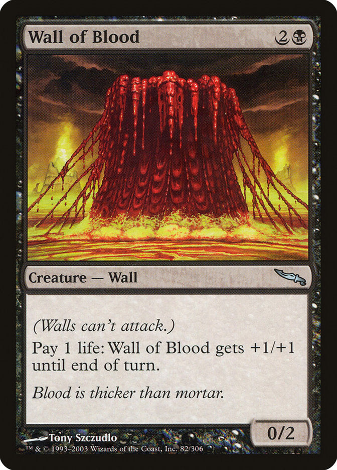 Wall of Blood [Mirrodin] Magic: The Gathering
