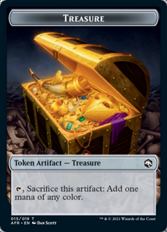 Treasure // Angel Double-Sided Token [Dungeons & Dragons: Adventures in the Forgotten Realms Tokens] Magic: The Gathering