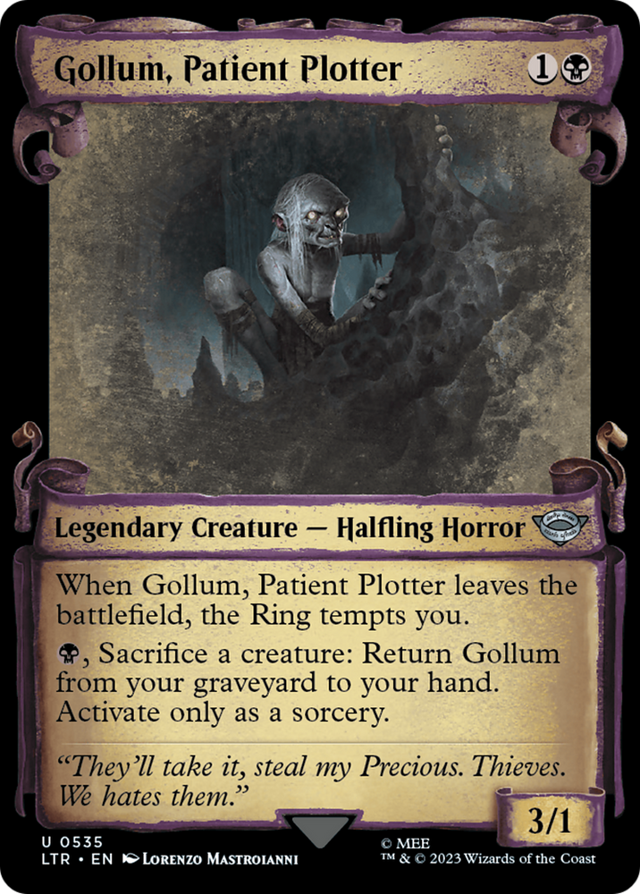 Gollum, Patient Plotter [The Lord of the Rings: Tales of Middle-Earth Showcase Scrolls] Magic: The Gathering