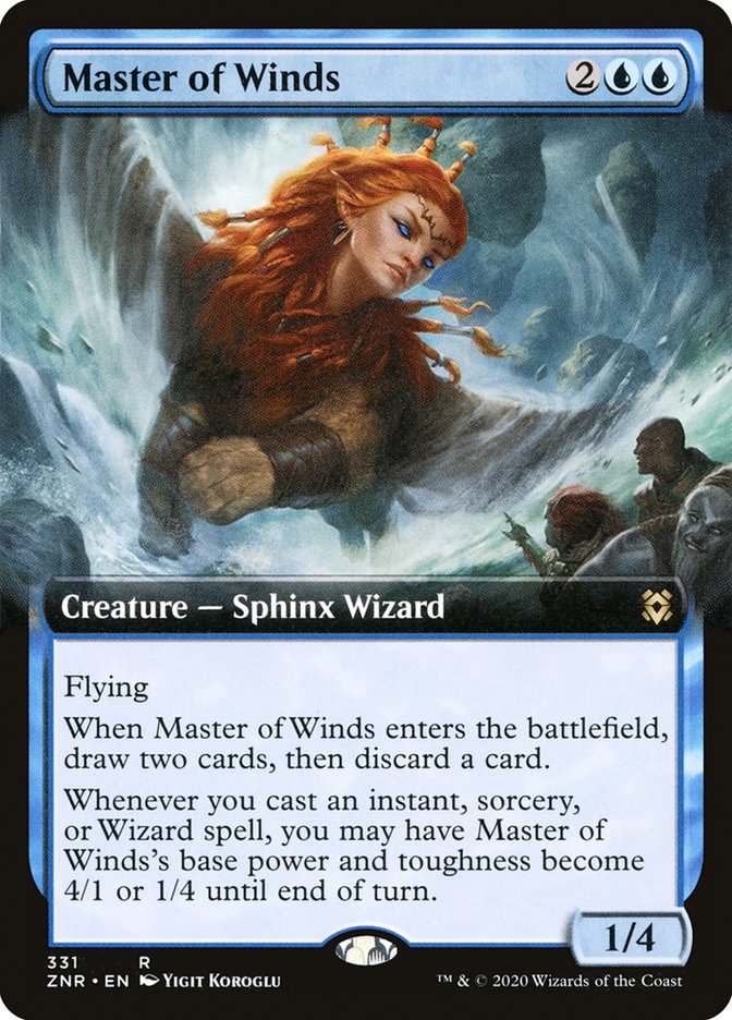 Master of Winds (Extended Art) [Zendikar Rising] Magic: The Gathering