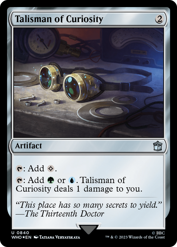 Talisman of Curiosity (Surge Foil) [Doctor Who] Magic: The Gathering