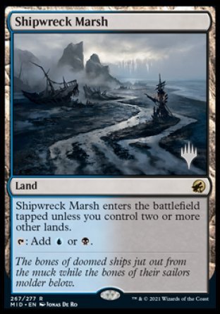 Shipwreck Marsh (Promo Pack) [Innistrad: Midnight Hunt Promos] Magic: The Gathering