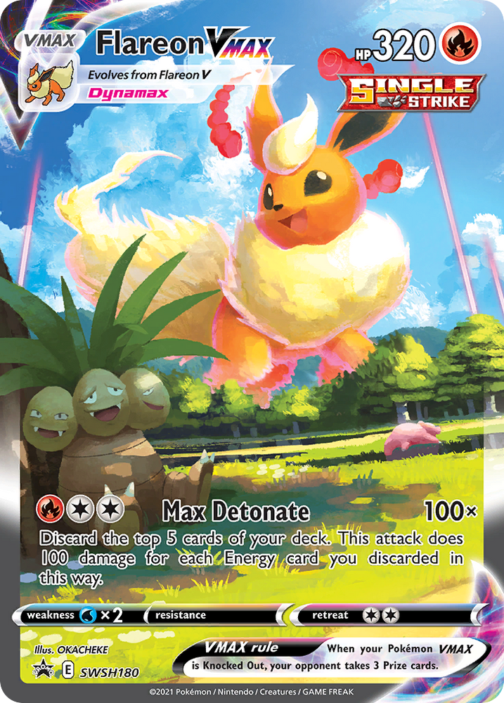 Flareon VMAX (SWSH180) (Jumbo Card) [Sword & Shield: Black Star Promos] Pokémon