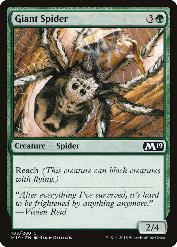 Giant Spider [Core Set 2019] Magic: The Gathering