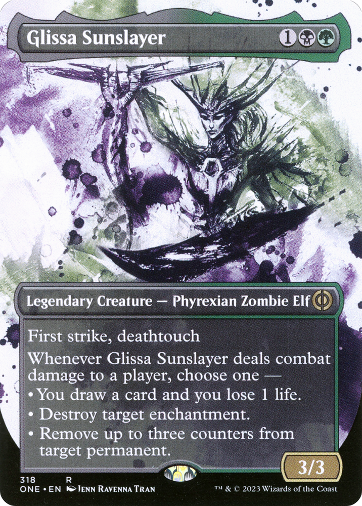 Glissa Sunslayer (Borderless Ichor) [Phyrexia: All Will Be One] Magic: The Gathering