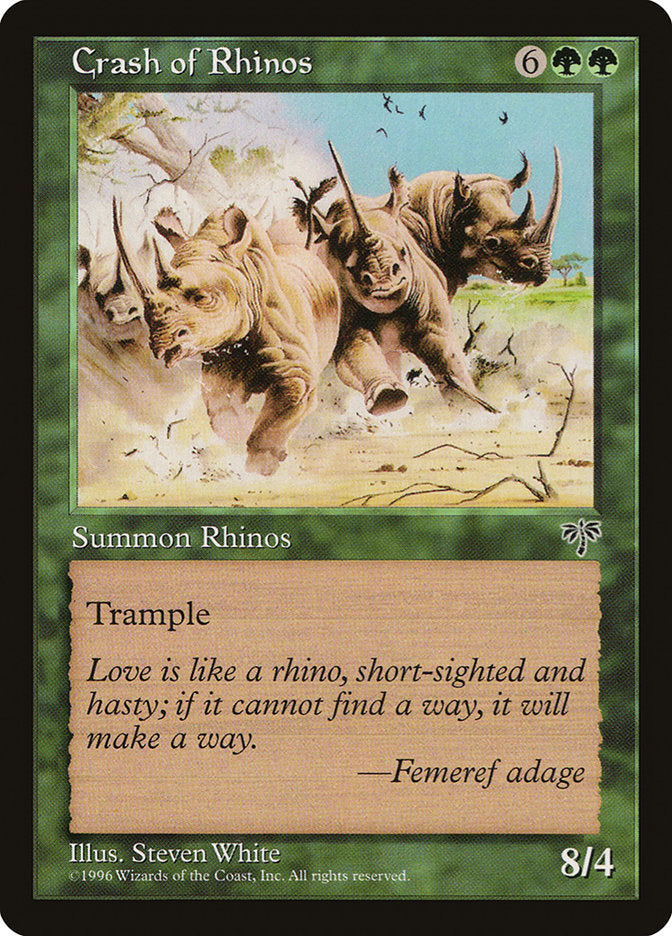 Crash of Rhinos [Mirage] Magic: The Gathering