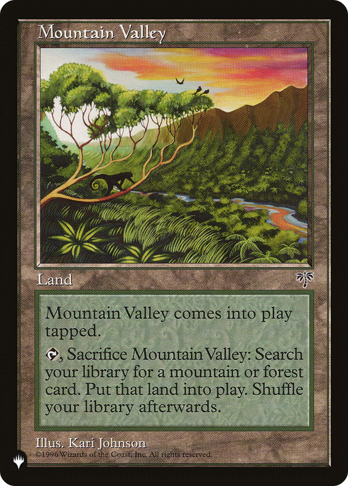 Mountain Valley [The List] Magic: The Gathering