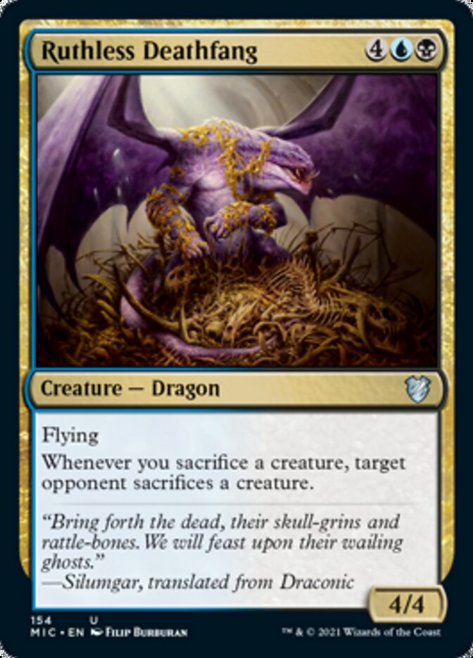 Ruthless Deathfang [Innistrad: Midnight Hunt Commander] Magic: The Gathering