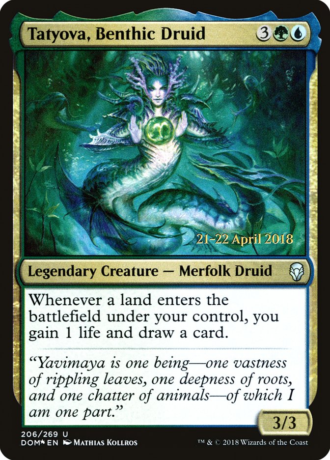 Tatyova, Benthic Druid [Dominaria Prerelease Promos] Magic: The Gathering