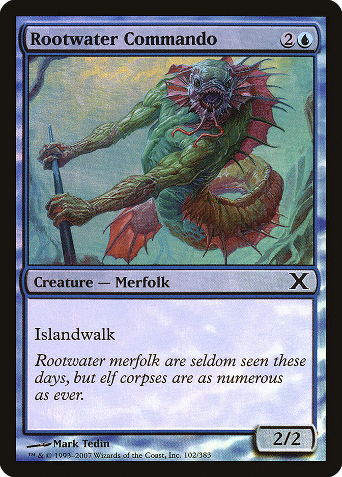 Rootwater Commando (Premium Foil) [Tenth Edition] Magic: The Gathering