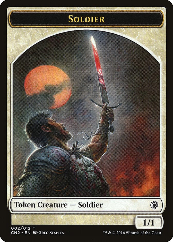 Soldier Token (002/012) [Conspiracy: Take the Crown Tokens] Magic: The Gathering