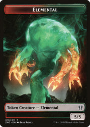 Elemental (008) // Elemental (010) Double-Sided Token [Zendikar Rising Commander Tokens] Magic: The Gathering