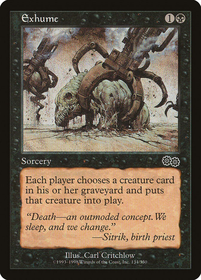 Exhume [Urza's Saga] Magic: The Gathering