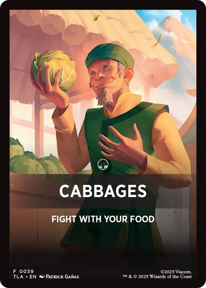 Cabbages Theme Card [Avatar: The Last Airbender Tokens] Magic: The Gathering