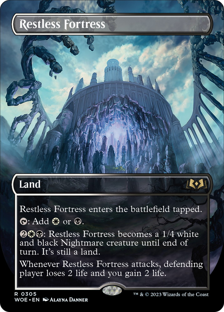 Restless Fortress (Borderless Alternate Art) [Wilds of Eldraine] Magic: The Gathering