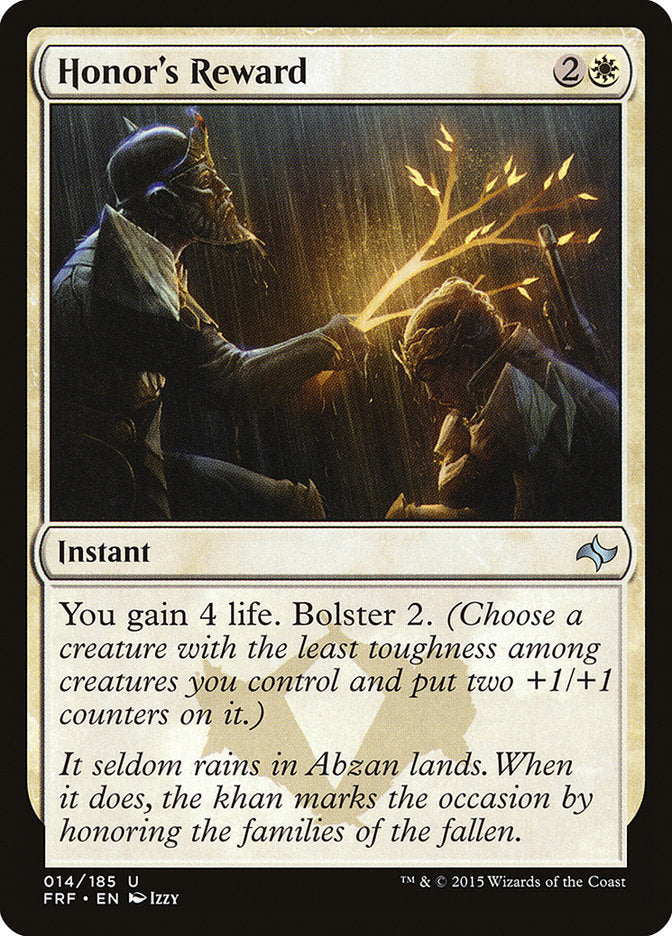 Honor's Reward [Fate Reforged] Magic: The Gathering