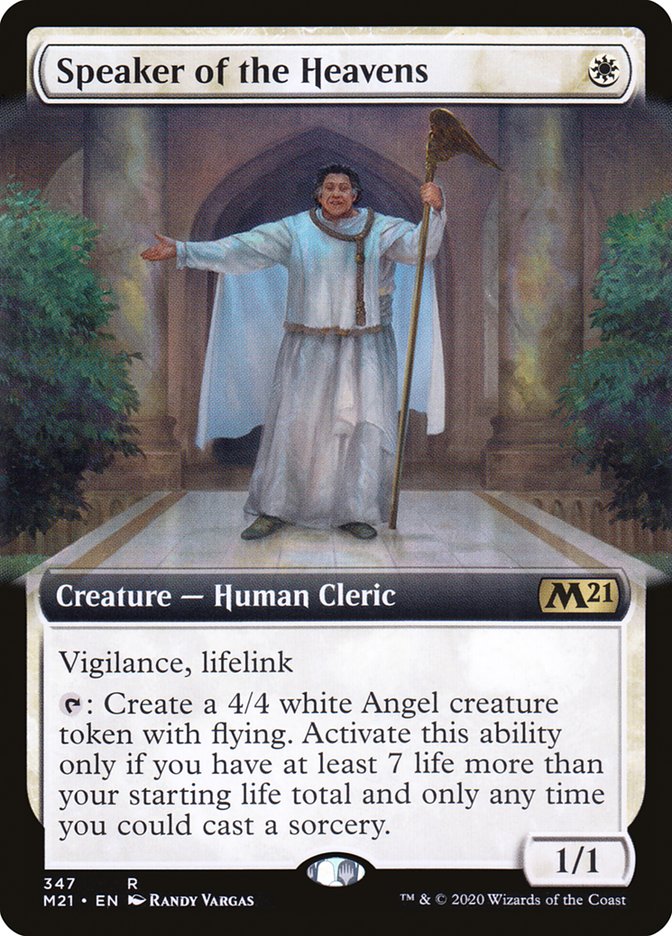 Speaker of the Heavens (Extended Art) [Core Set 2021] Magic: The Gathering