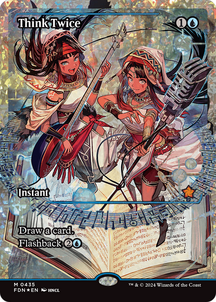 Think Twice (Showcase) (Fracture Foil) [Foundations] Magic: The Gathering