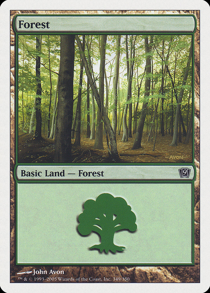 Forest (349) [Ninth Edition] Magic: The Gathering