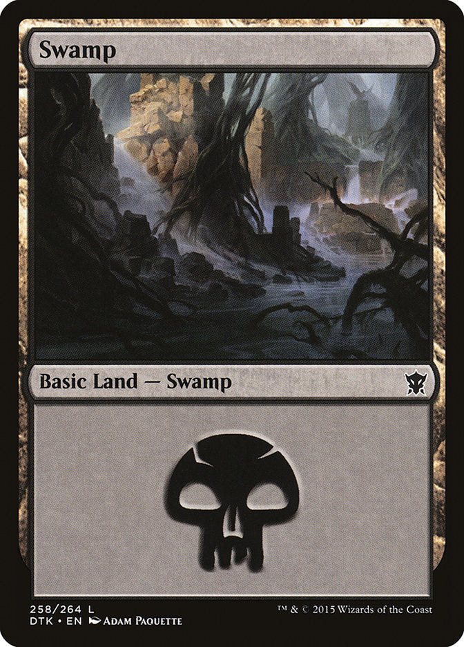 Swamp (258) [Dragons of Tarkir] Magic: The Gathering