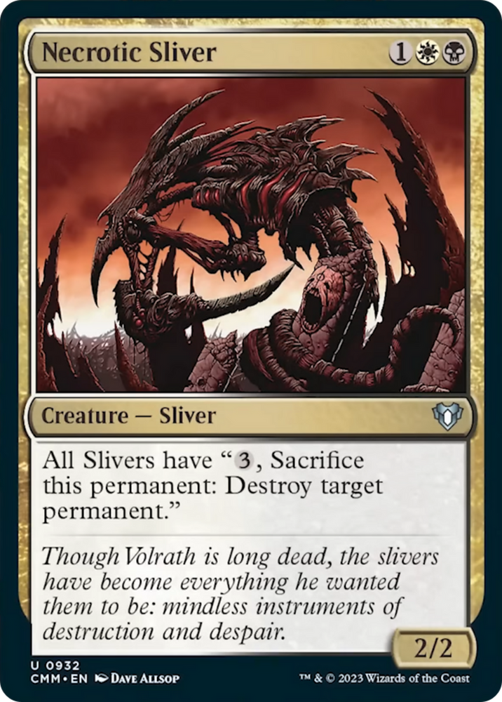 Necrotic Sliver [Commander Masters] Magic: The Gathering