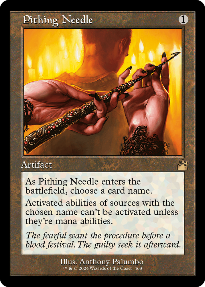 Pithing Needle (Retro Frame) [Ravnica Remastered] Magic: The Gathering