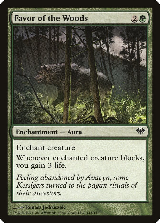 Favor of the Woods [Dark Ascension] Magic: The Gathering