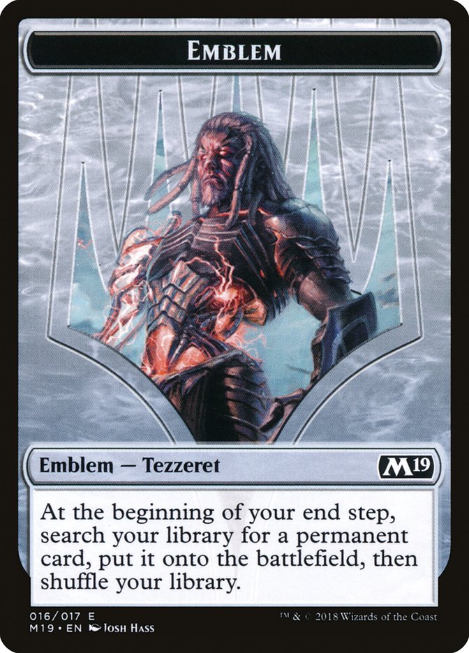 Tezzeret, Artifice Master Emblem [Core Set 2019 Tokens] Magic: The Gathering