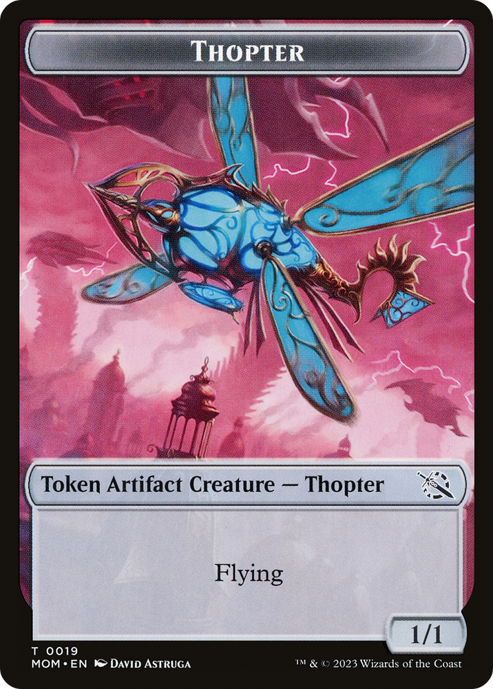 Warrior // Thopter Double-Sided Token [March of the Machine Tokens] Magic: The Gathering
