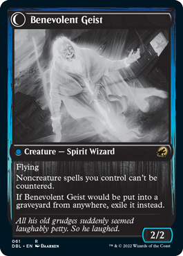 Malevolent Hermit // Benevolent Geist [Innistrad: Double Feature] Magic: The Gathering