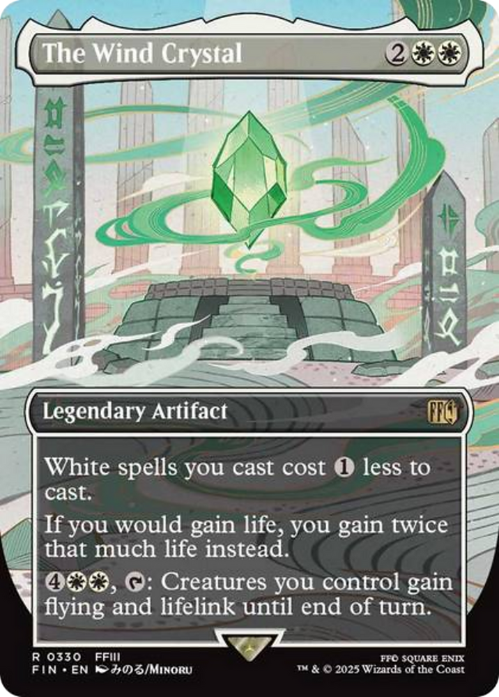 The Wind Crystal (Borderless) [FINAL FANTASY] Magic: The Gathering