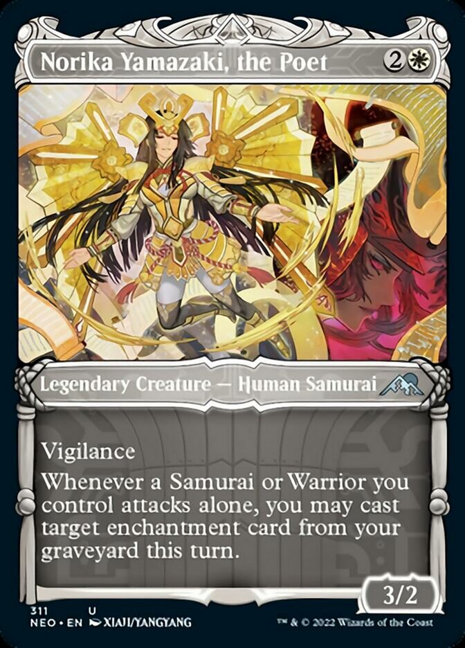 Norika Yamazaki, the Poet (Showcase Samurai) [Kamigawa: Neon Dynasty] Magic: The Gathering