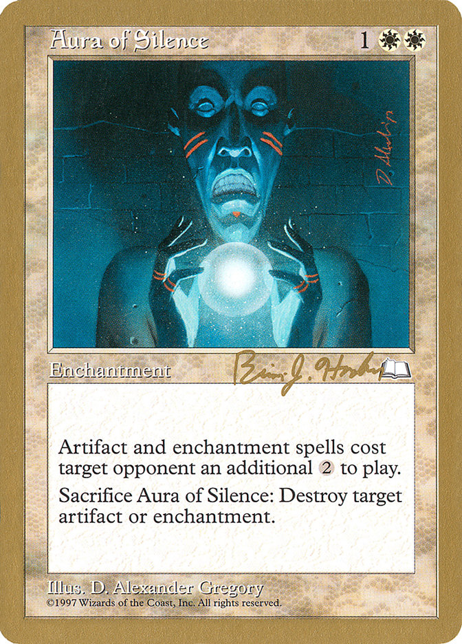Aura of Silence (Brian Hacker) [World Championship Decks 1998] Magic: The Gathering