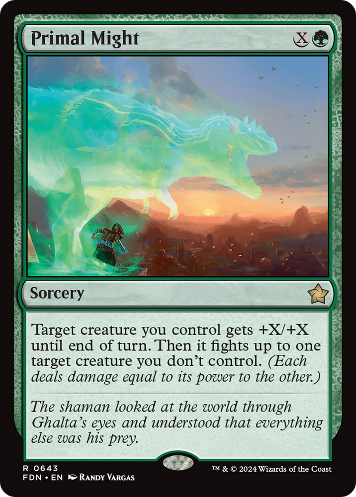 Primal Might [Foundations] Magic: The Gathering