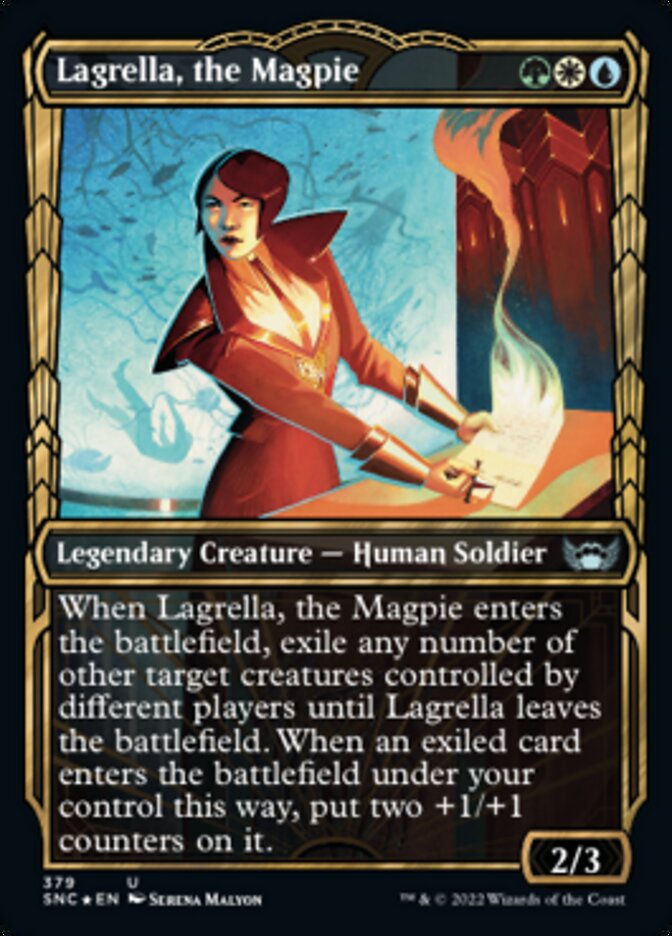 Lagrella, the Magpie (Showcase Golden Age Gilded Foil) [Streets of New Capenna] Magic: The Gathering