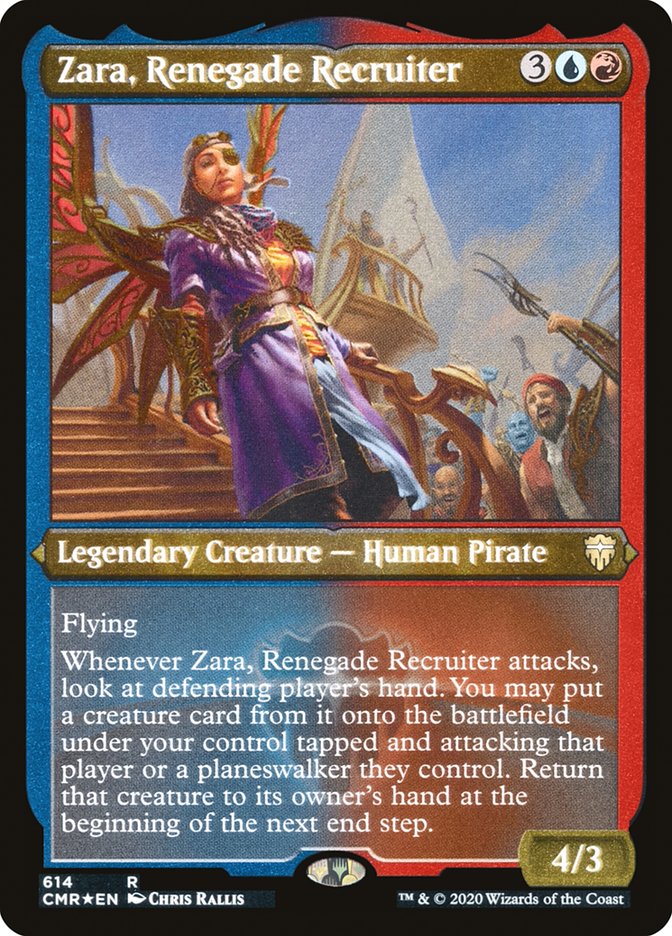 Zara, Renegade Recruiter (Etched) [Commander Legends] Magic: The Gathering