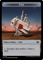 Eldrazi // Clue Double-Sided Token [Outlaws of Thunder Junction Commander Tokens] Magic: The Gathering