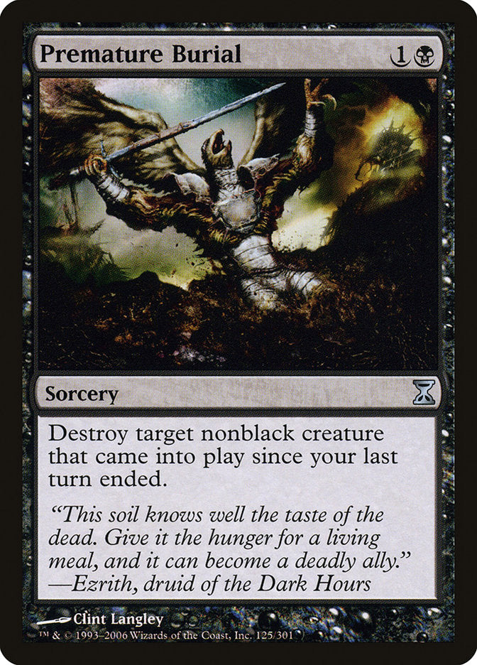 Premature Burial [Time Spiral] Magic: The Gathering