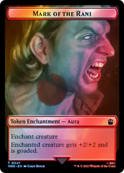 Human (0037) // Mark of the Rani Double-Sided Token (Surge Foil) [Doctor Who Tokens] Magic: The Gathering
