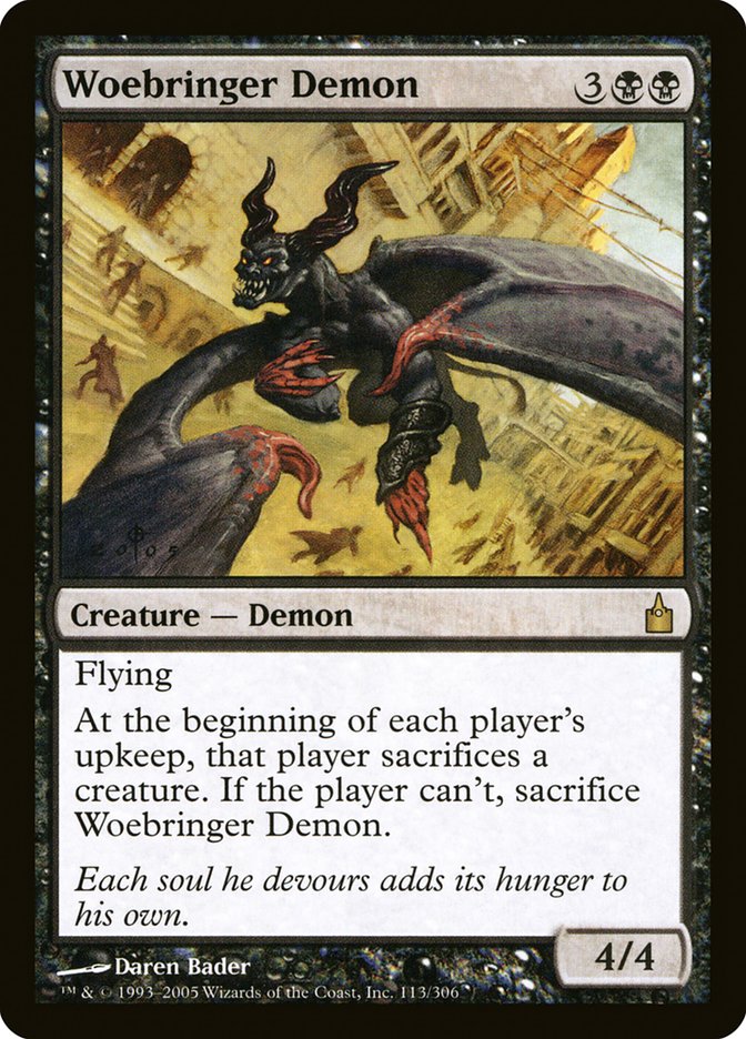 Woebringer Demon [Ravnica: City of Guilds] Magic: The Gathering