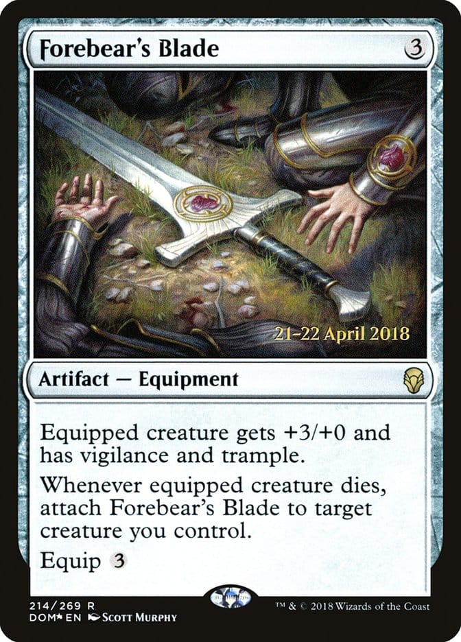 Forebear's Blade [Dominaria Prerelease Promos] Magic: The Gathering